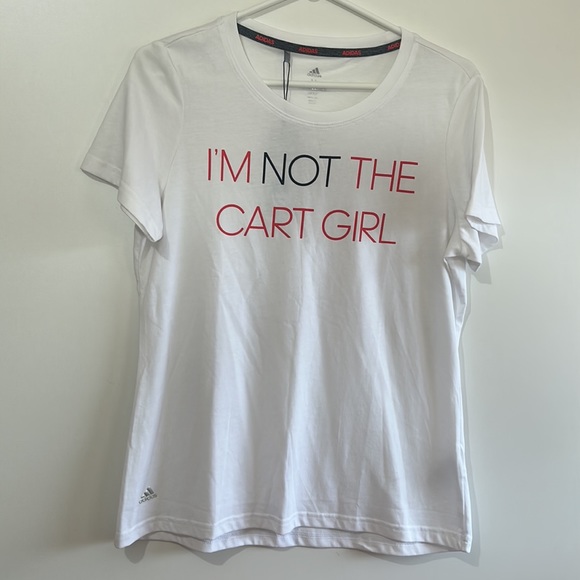 NWT ADIDAS WOMEN GOLF T SHIRT IN WHITE SIZE MEDIUM - Picture 5 of 8